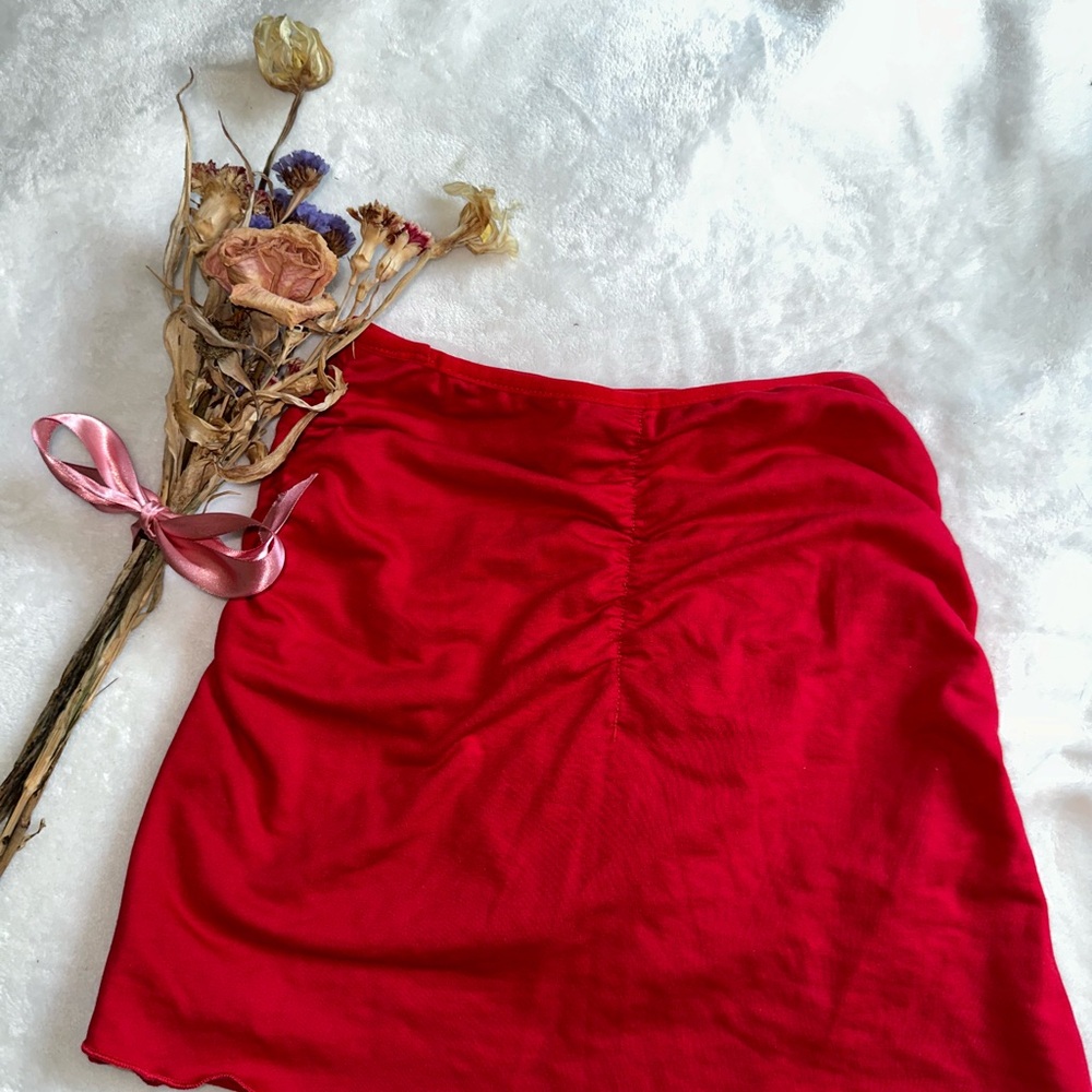 SHEIN Vibrant Red Mini Skirt